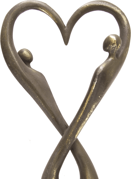 klok winnen Herenhuis Bronzen beeldjes gezin - Beelden & sculpturen